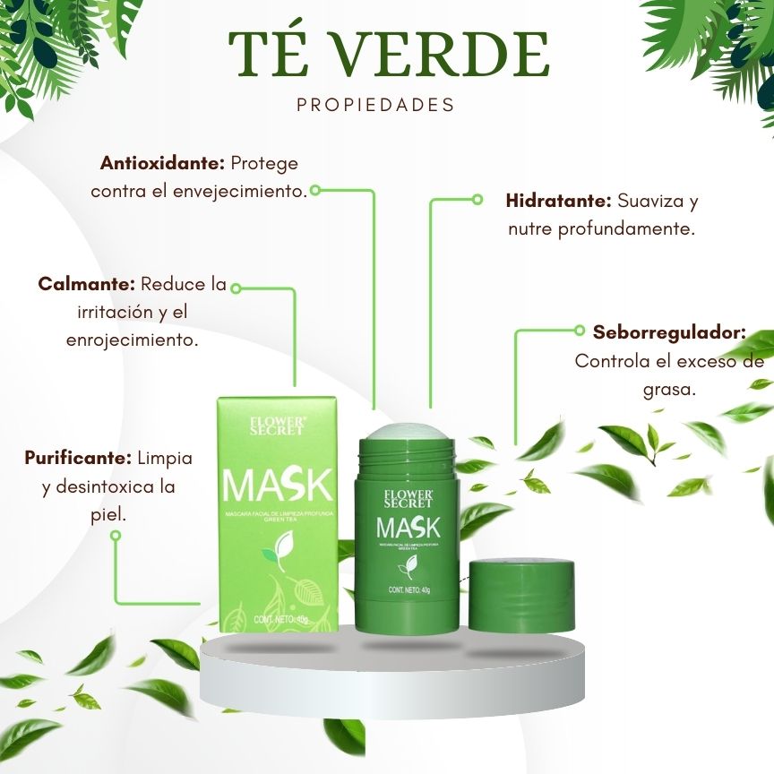 PureTea Glow - Mascarilla de Té Verde en Barra