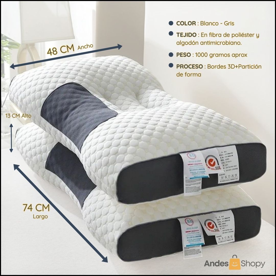 Serenite - 2x1 Almohada 3D con Alineación Cervical Perfecta 💤